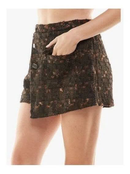 Brown and Black Checkered Skort - Lolo Viv Boutique