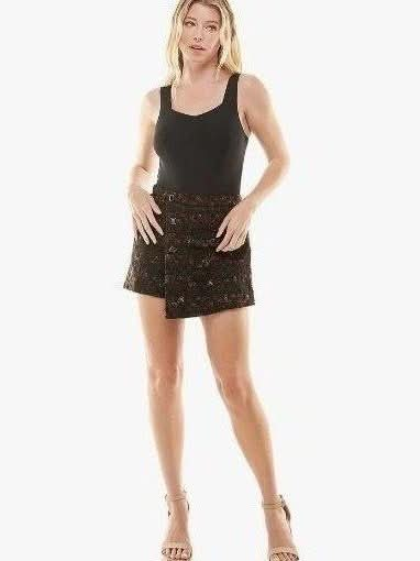 Brown and Black Checkered Skort - Lolo Viv Boutique